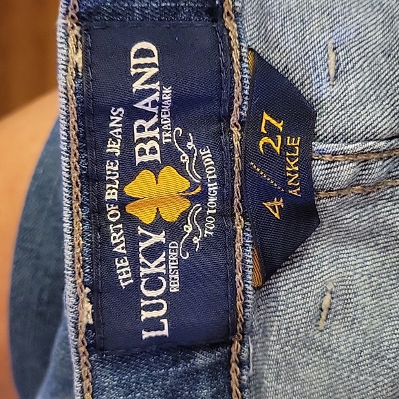 Lucky Brand Sweet'N Low bootcut denim blue jeans stretch Size 4 / 27 Ankle EUC… - Picture 5 of 8